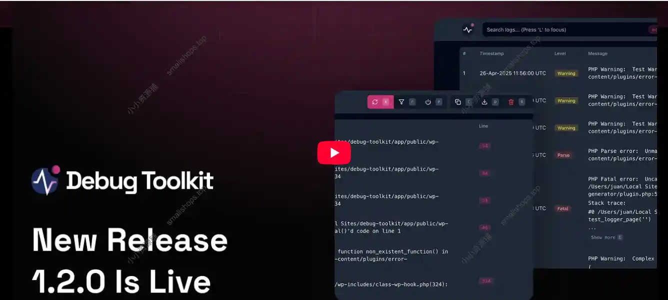 WP Debug Toolkit Pro v1.2.3 已激活 – 高级debug调试工具WordPress插件