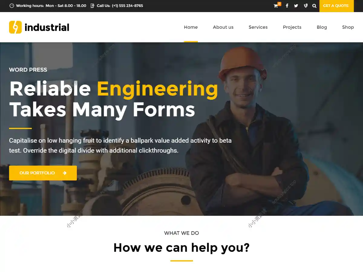 Industrial 1.6.2英文版 – 多功能制造工厂 WordPress 主题分享