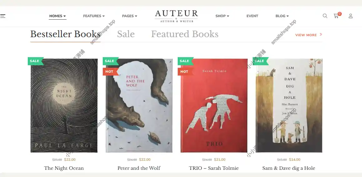 Auteur 8.7 为书籍作者和出版商打造的 WordPress 主题