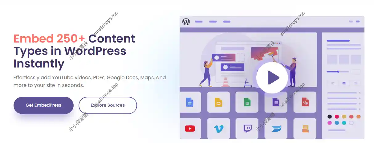 EmbedPress Pro v3.8.9 英文版 – WordPress 媒体内容一键嵌入插件-1