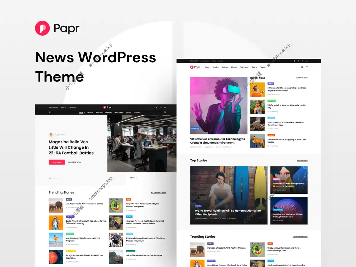 Papr 1.5.4英文版 – WordPress 报纸新闻网站主题