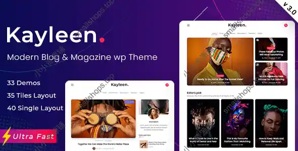 Kayleen 3.4 创意多功能博客与杂志 WordPress 主题