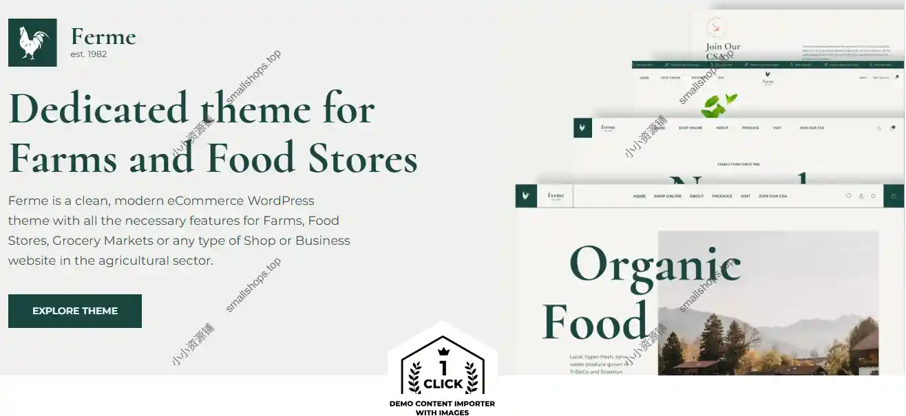 Ferme v38 英文版已激活 – 农场和农产品电子商务 WordPress 主题