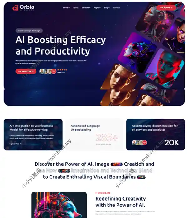 Orbia v1.0英文版 – AI 代理与技术 WordPress 主题分享