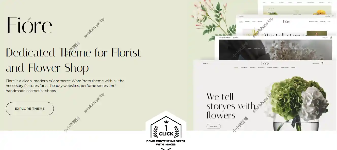 Fiore v34英文版已激活 – 在线鲜花独立商城 WordPress 主题-1