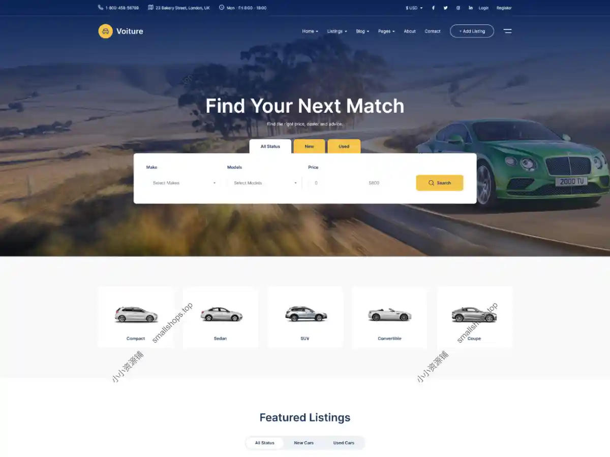 Voiture 1.1.19 英文版 – 汽车与汽车经销商 WordPress 主题
