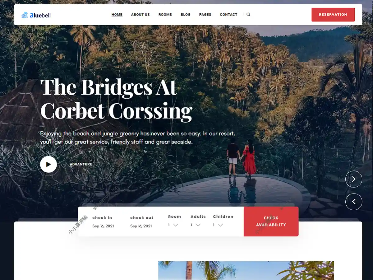 Bluebell v1.5 酒店与度假村 WordPress 主题