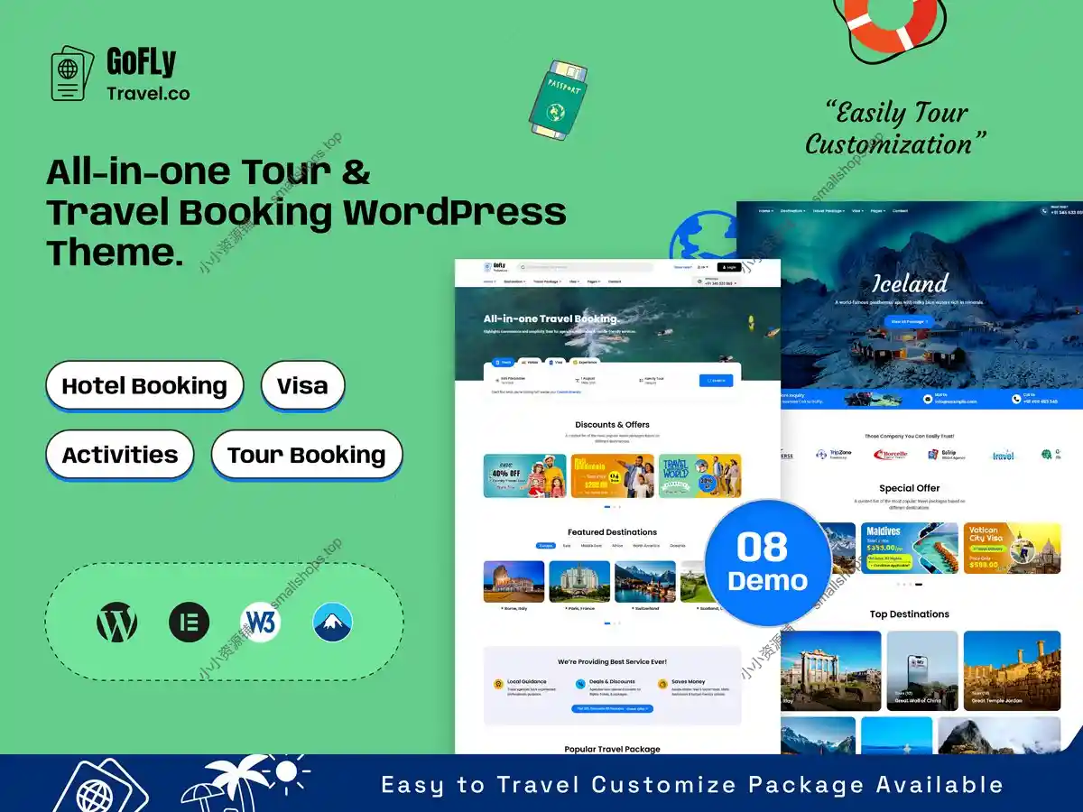 Gofly v1.4.0 旅游预订与旅行社 WordPress 主题