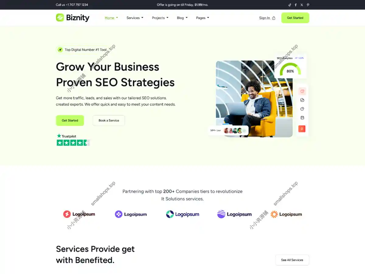 Biznity v1.0.2 英文版 – 多用途商业WordPress主题
