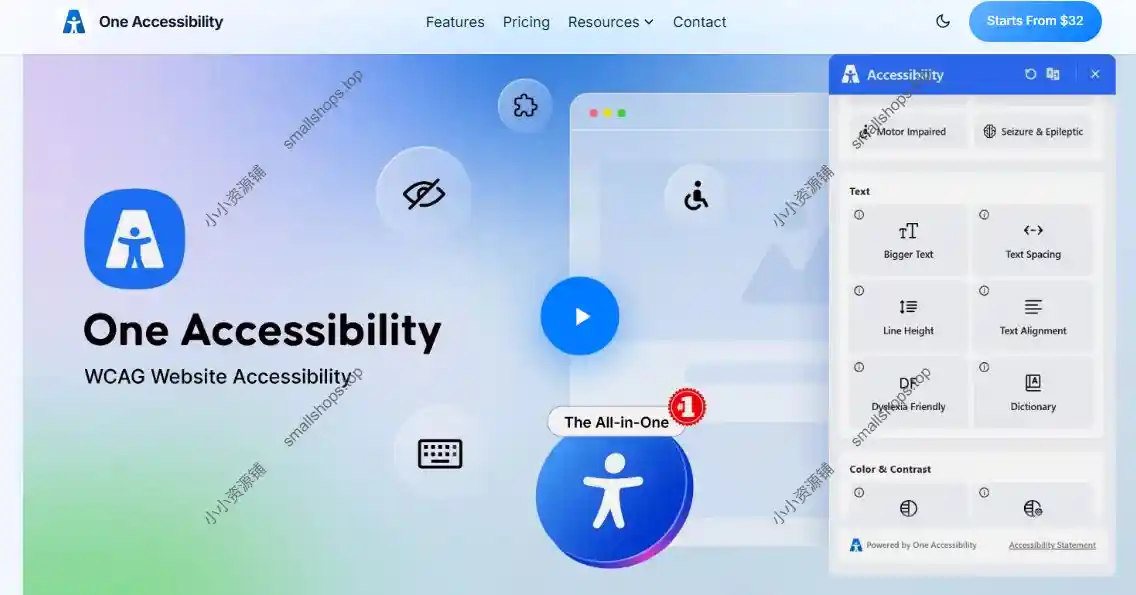 One Accessibility Pro v1.6.3 已激活 WordPress 网站预设无障碍性插件-1 One Accessibility Pro v1.6.3 已激活 WordPress 网站预设无障碍性插件-1