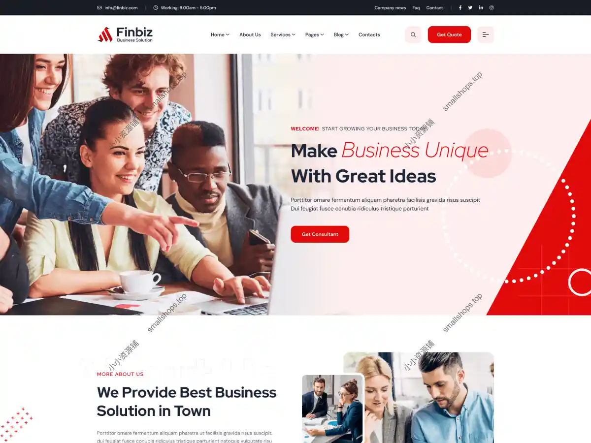 Finbiz v2.2.3 已激活 – 咨询业务WordPress主题