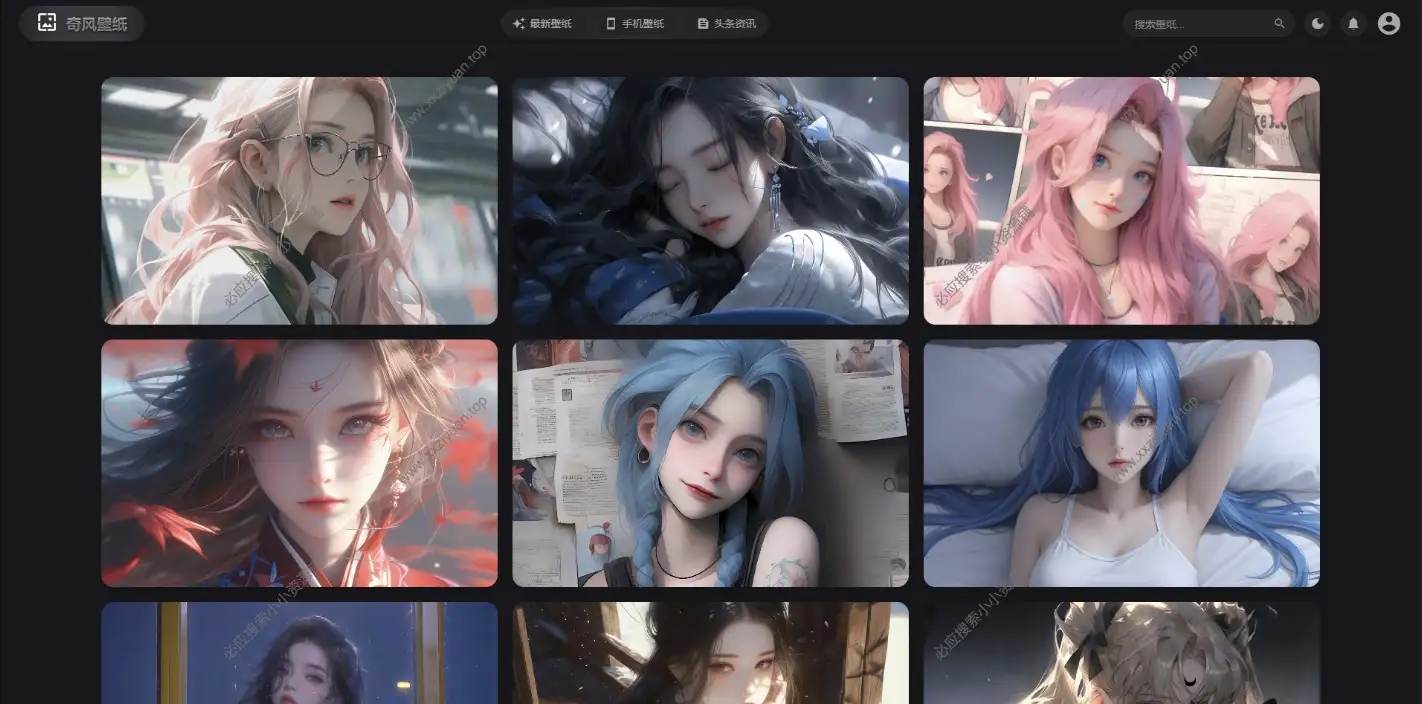 壁纸网站源码 –  基于vue3和JavaScript开发的模板