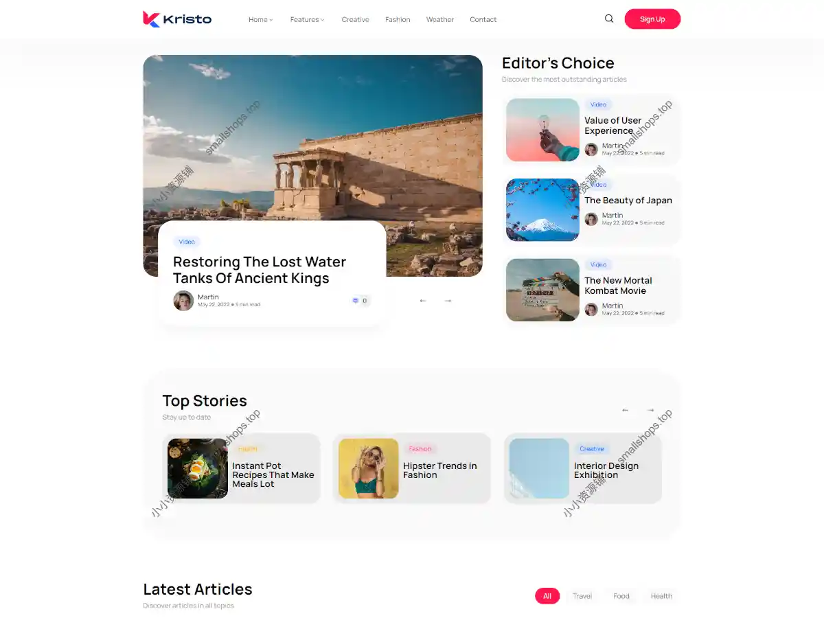 Kristo v3.6  现代杂志 WordPress 主题