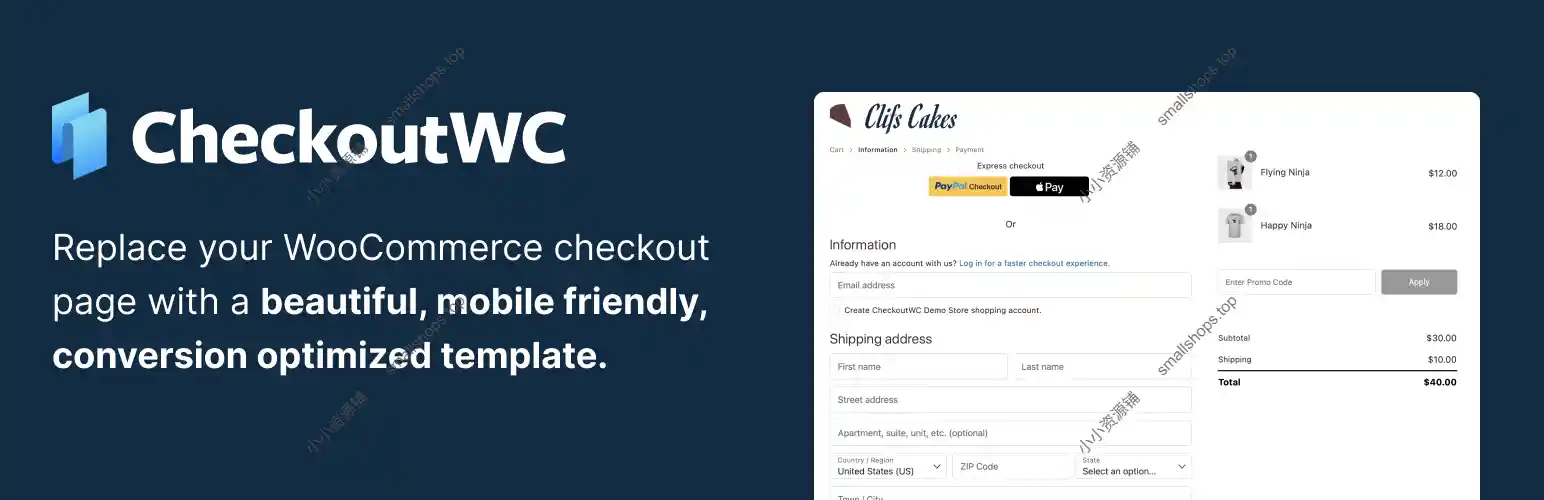 CheckoutWC v11.1.1 已激活 – WooCommerce 商城结账页面优化插件