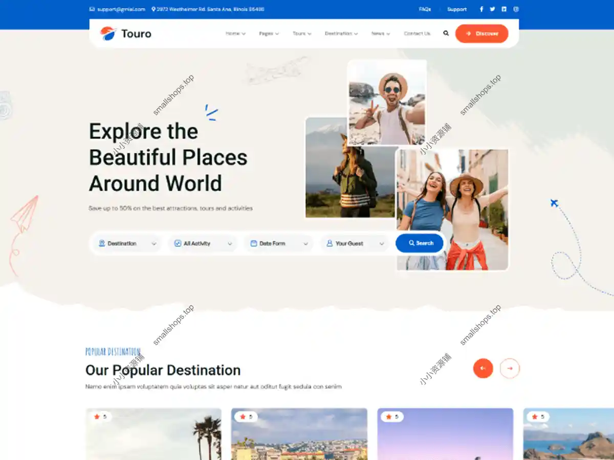 Touro v1.0.0 旅游与旅游预订机构WordPress主题