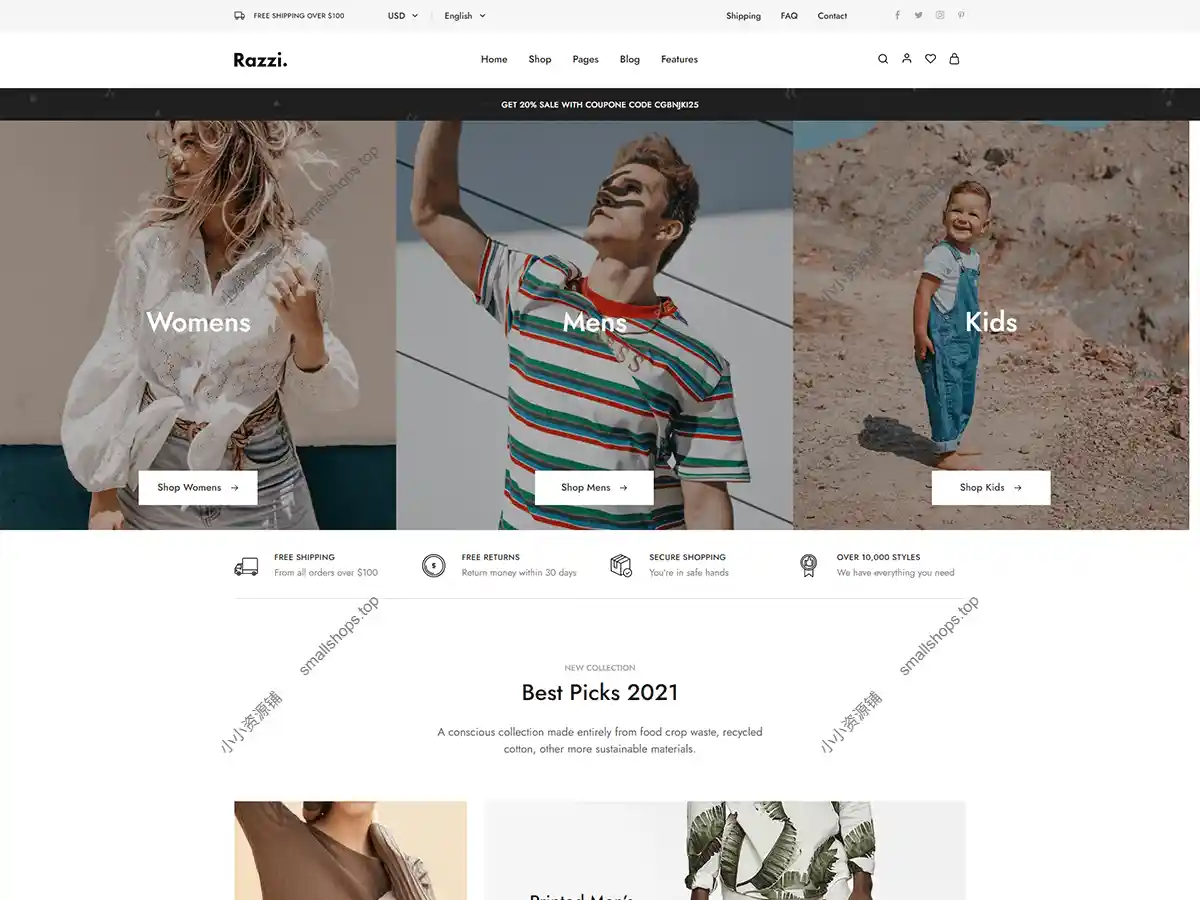 Razzi 2.3.9英文版 – 多功能 WooCommerce WordPress 主题