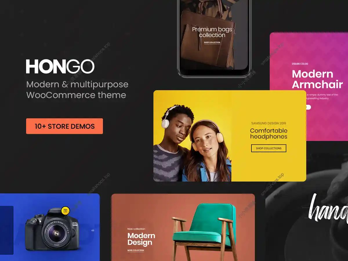 Hongo v3.8已激活英文版-现代且多功能的 WooCommerce WordPress 主题