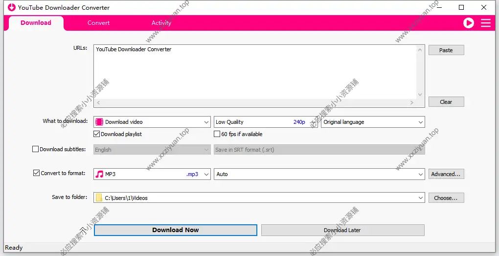 YouTube视频下载转换工具 – YouTube Downloader Converter v8.15.5