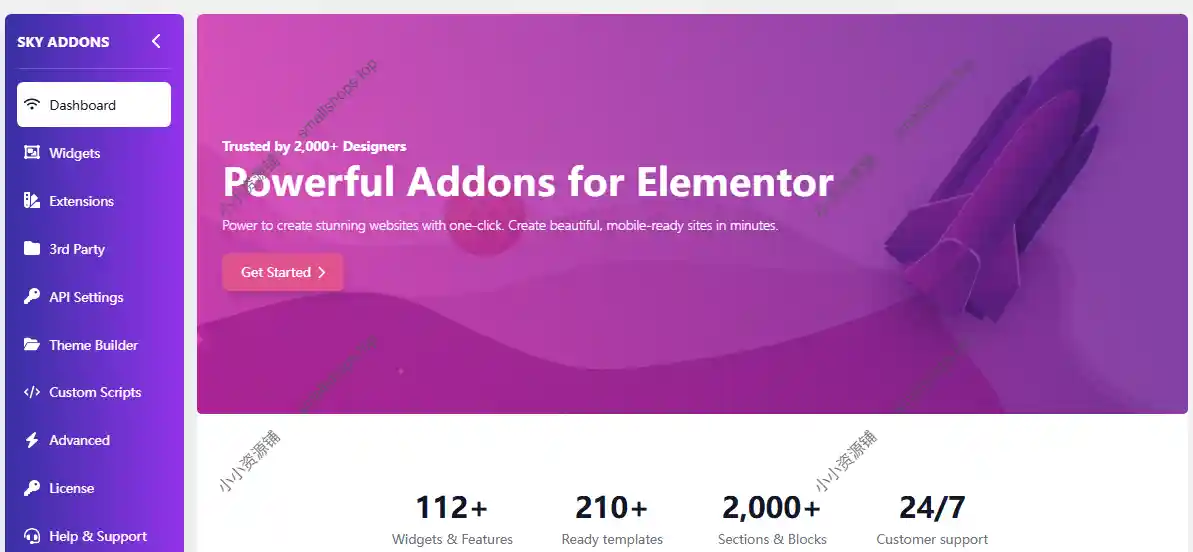 Sky Addons Pro v4.0.5 已激活 – Elementor 高级拓展小工具插件