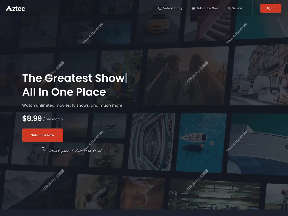 Aztec v4.1 视频流与会员制WordPress网站主题模板下载