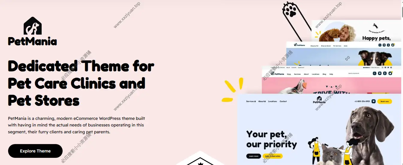 WordPress宠物护理店和电子商务主题 – PetMania v30 已激活版