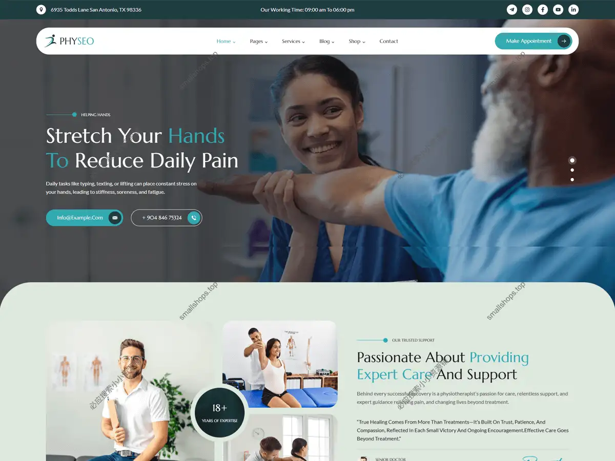 Physeo 1.0.2英文版 – 物理治疗与健康 WordPress 主题-1 Physeo 1.0.2英文版 – 物理治疗与健康 WordPress 主题-1