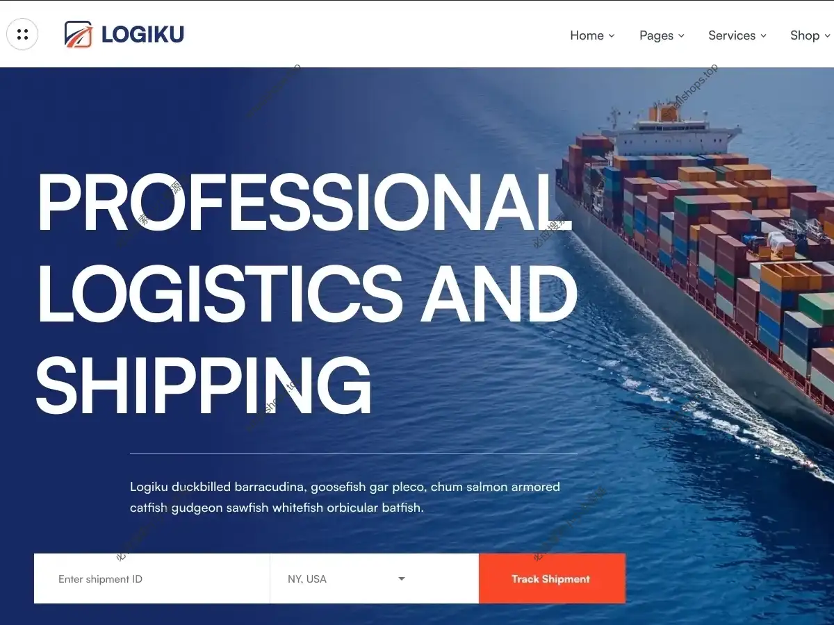 Logiku 1.0.0英文版 WordPress 运输与物流网站主题-1