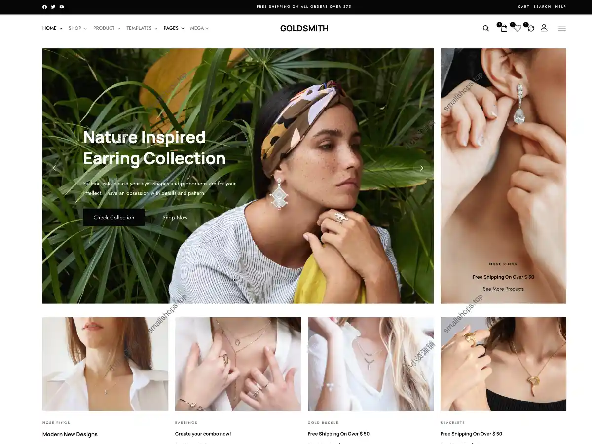 GoldSmith 1.4.6已激活英文版 – 珠宝店 WooCommerce Elementor 主题-1