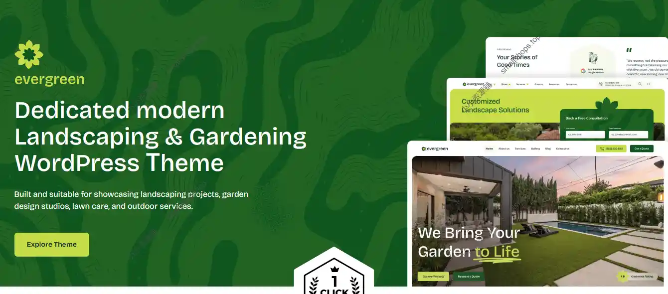 EverGreen v10 英文版已激活 – 景观设计WordPress主题-1