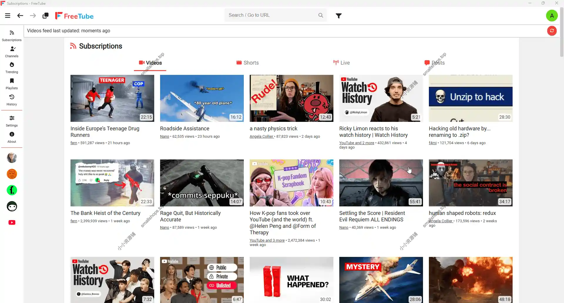 YouTube 平台视频音乐下载工具 Freetube v0.25.2-1